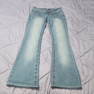 Angels Light Blue Flare Jeans